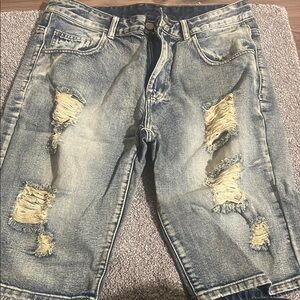 Distressed Denim Shorts for Men